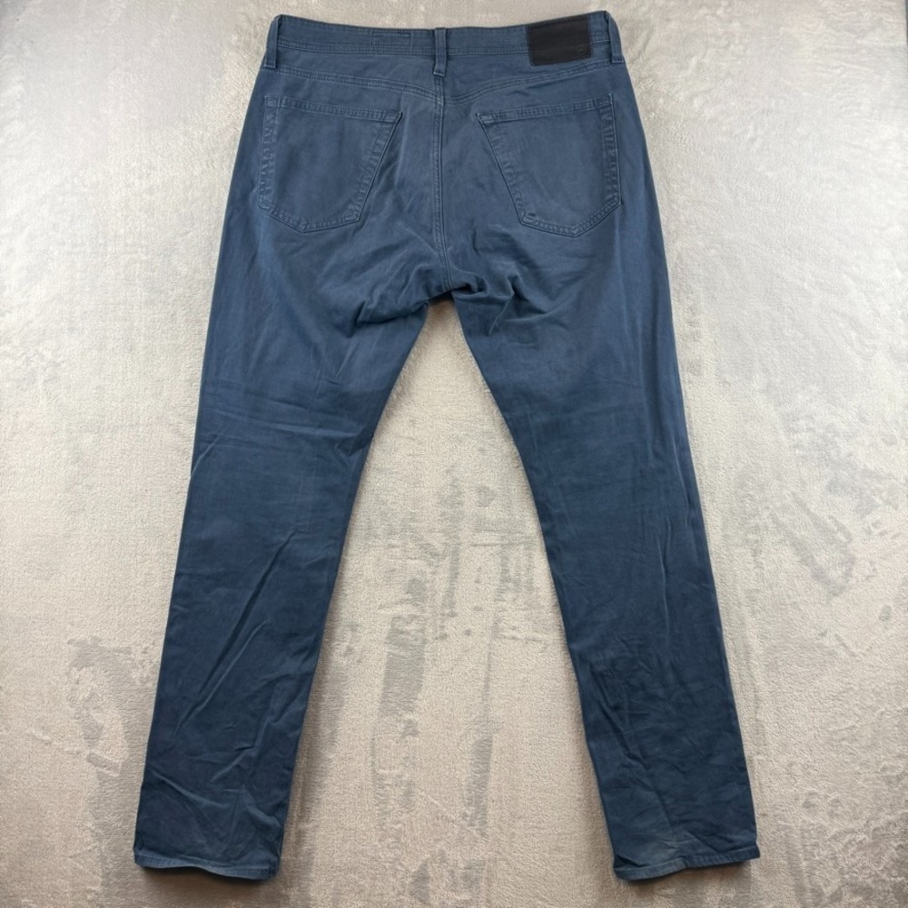 AG Adriano Goldschmied Pants Mens 34x32 Blue Everett Slim Straight Twill - Picture 3 of 14